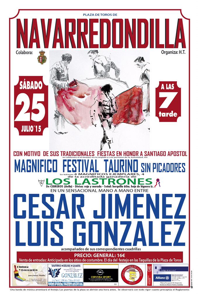 GestauroTorres's tweet photo. El día 25 anímate y ven a los toros a Navarredondilla no te lo puedes perder http://t.co/ruxVFtEQKo
