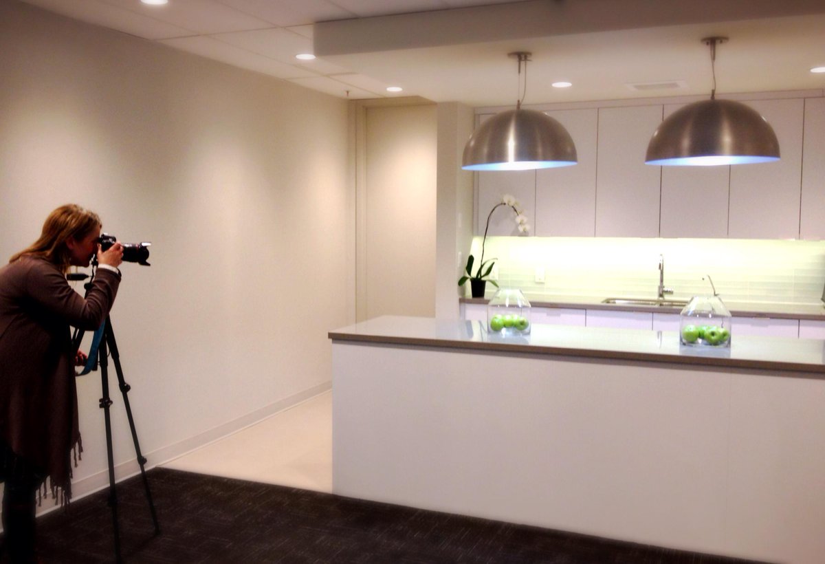 photo shoot in progress! Behind the scenes @ one of our projects #officedesign #CRE #officespace #designbuild