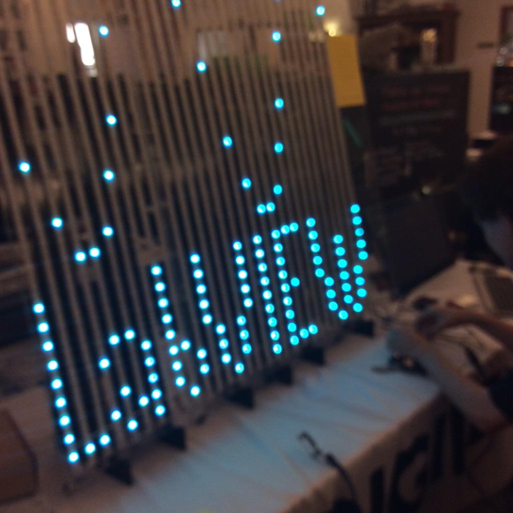 DigilentInc's tweet photo. 900 LED Display for #NIweek Come & play Snake! @labview program tracks #snakehighscore #chipKIT #uC32 @MicrochipTech http://t.co/8DZ2Mv87M3
