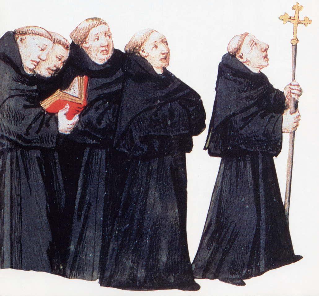 В середине 9 века монахи составили. Монахи бенедиктинцы. Монахи-бенедиктинцы в живописи. Монашеский орден бенедиктинцев. Германия монахи-бенедиктинцы.