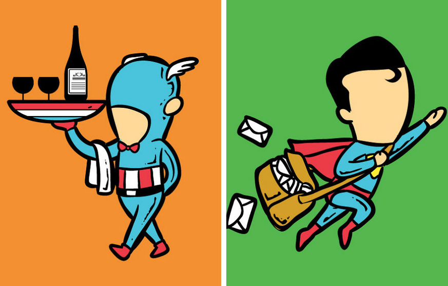 NextShark's tweet photo. Here Are the Part-Time Jobs of Superheroes Because Saving the World Can't Pay the Bills http://t.co/e0et2Yg9tY http://t.co/5vammr9pBP