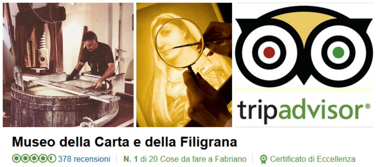 La #carta tra le eccellenze di #Fabriano! #sonsoddisfazioni per i #Fabrianomusei :) #destinazionemarche #Tripadvisor