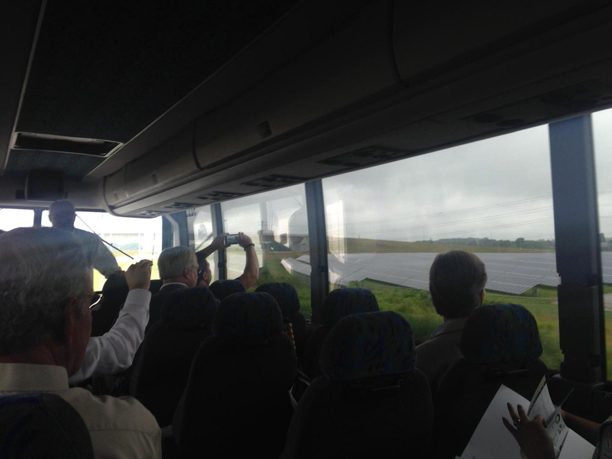 AESIndiana's tweet photo. A group of guests are on a solar tour learning about IND Solar Farm & Maywood Solar Farm #CurrentOfInnovation http://t.co/YZIL02RTm3