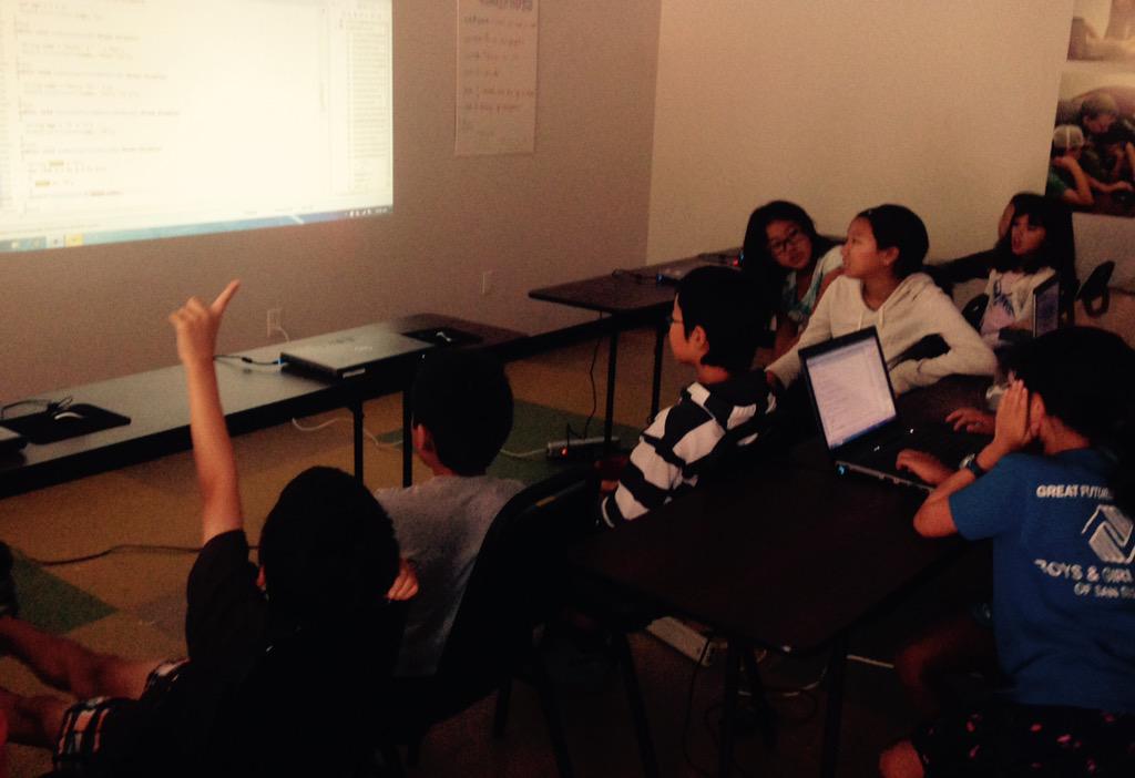 jellis_tkp's tweet photo. OH: "We did it! We're nerds!" #tkpjava #MobProgamming #Java #teachingkidsprogramming http://t.co/o6JFdBHhhH