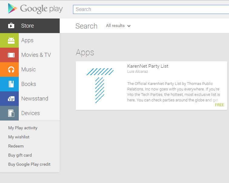 thomaspr's tweet image. #KarenNet Party List App for tech shows by @thomaspr ​is up Google Play Store @Comic_Con #SDCC bit.ly/1Hbk05X