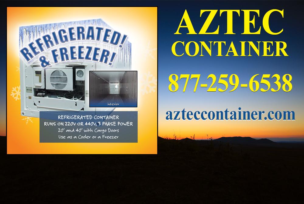 AztecContainers's tweet image. With summer here, our Refrigerated Containers might be what you need. Available in 20&apos; &amp;amp; 40&apos; sizes. Call 877-259-6538