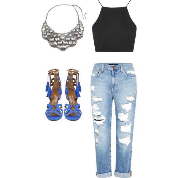 We are on #polyvore a great way to use #Mina&amp;Co jewelry to plan outfits! #statementnecklace #style #dressup