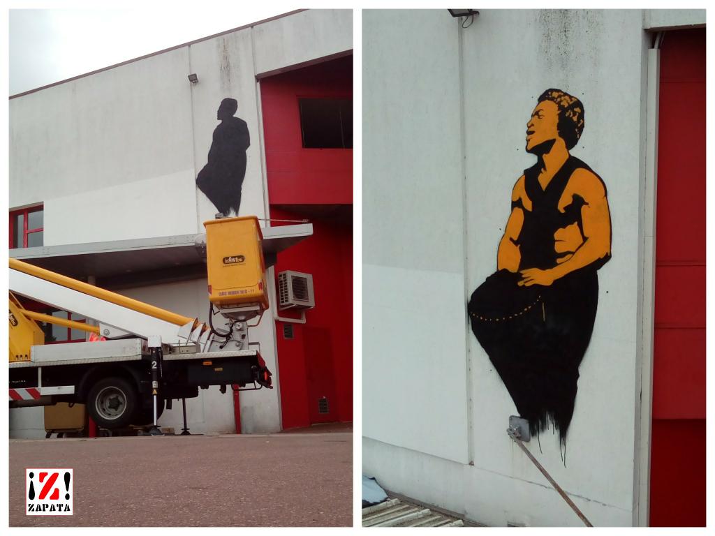 zapata_painter's tweet photo. #artoftheday aujourd'hui : djembé ! #streetart © Zapata ¡Z! #LeSax #Acheres http://t.co/NAFzBHIUBx
