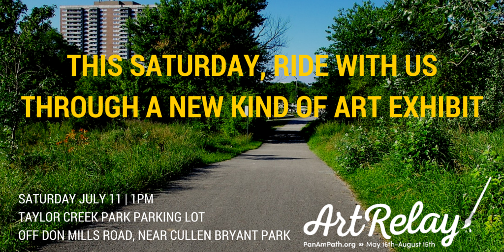 ONTrillium's tweet image. This Saturday, take a #free #biketour along the @PanAmPath and see amazing art #PanAmPath #ArtRelay