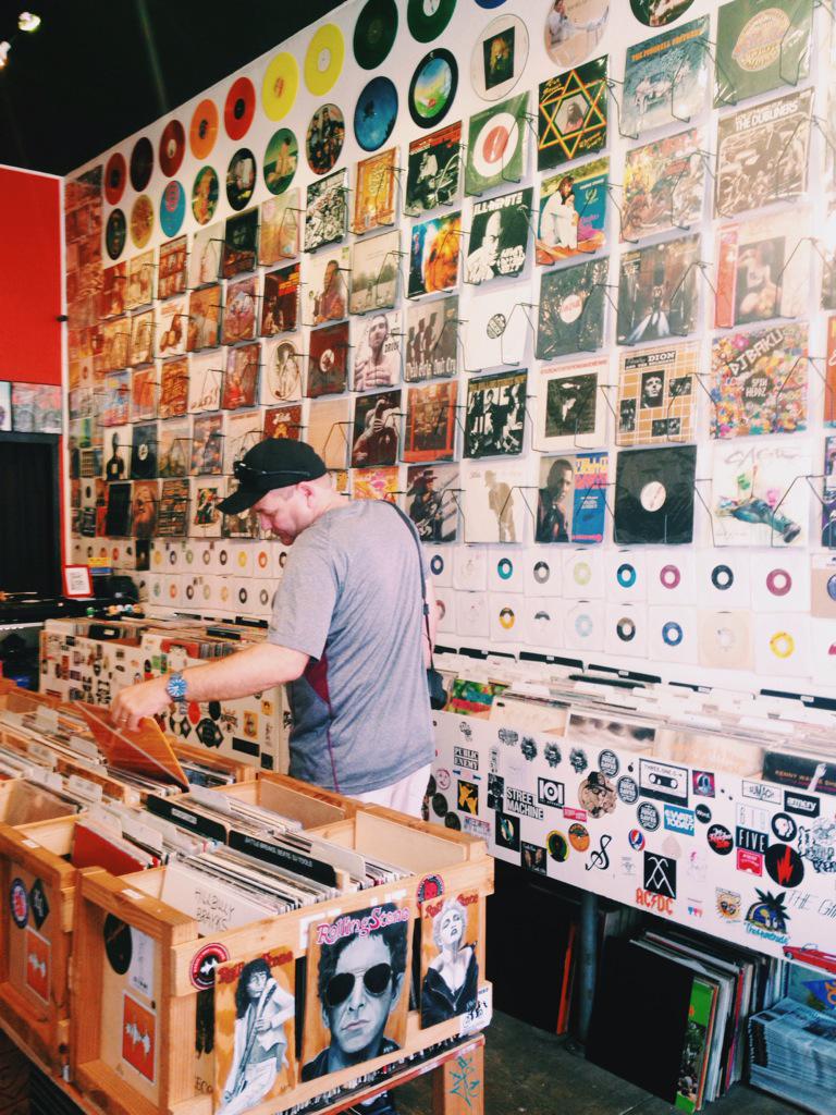 megznelson's tweet photo. Just a casual photo of #DOUGNELSON enjoying a record shop :-) http://t.co/wo5fJIcScM