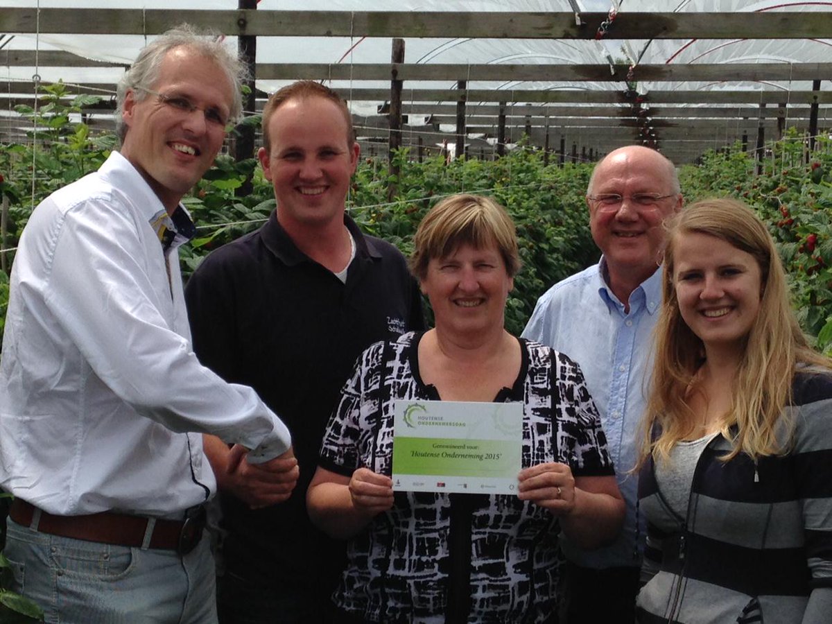 Van Garderen Zachtfruit Schalkwijk genomineerd v. Houtense Ondernemer 2015. Vandaag de 3 genomineerden bekend gemaakt