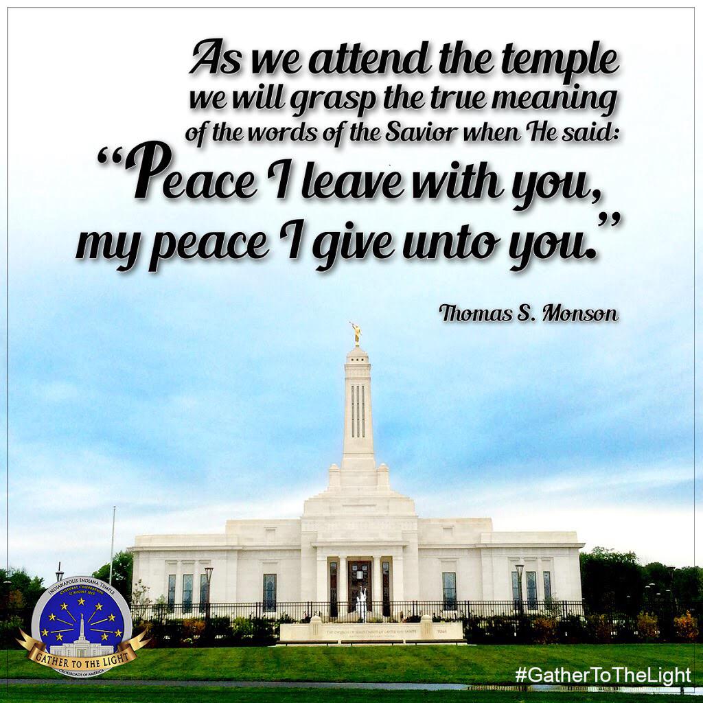 IndyTempleCC's tweet photo. As we attend the temple we'll grasp the meaning of Christ's words: "Peace I leave with you, my peace I give unto." http://t.co/pjqg8mvrBM