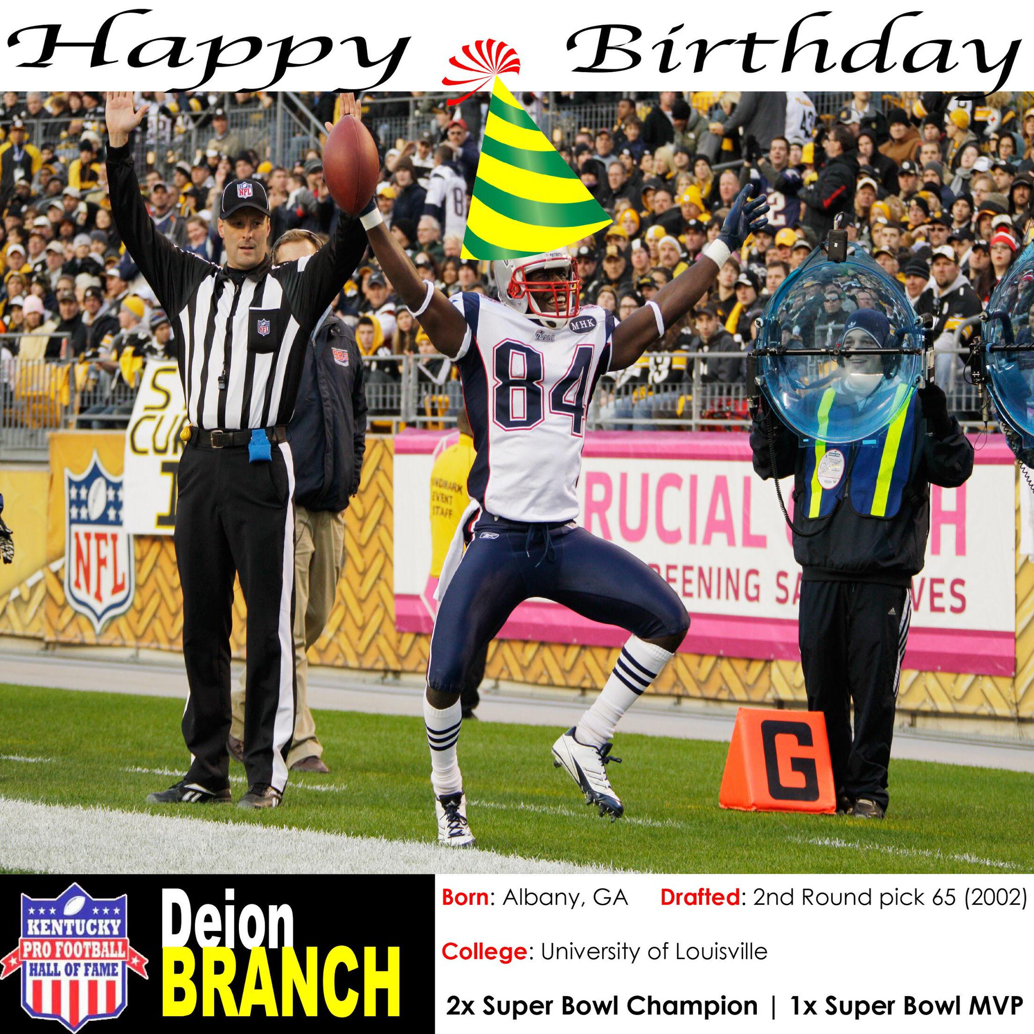 Today is KY Pro Football Hall of Famer Deion Branch\s birthday! Wish him a happy birthday with a 