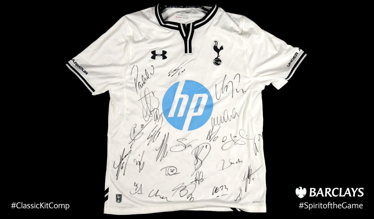 BarclaysFooty's tweet photo. Hurry Tottenham fans, this is your last chance to win a signed @SpursOfficial kit. RT by 9pm #ClassicKitComp http://t.co/P9nMEPFmkx