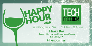 TechFreedom's tweet photo. Free drinks and free markets at #FreedomFest! Join us &amp; @CKInstitute for "Tech on Tap" tomorrow at 7:30pm! http://t.co/NuwSM00Sur