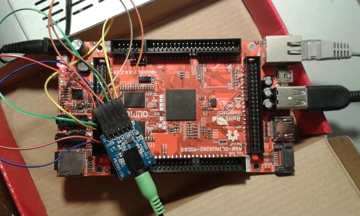 robert_went's tweet image. A20-OLinuXino-MICRO #Olimex + PmodI2S #DigilentInc = working :)