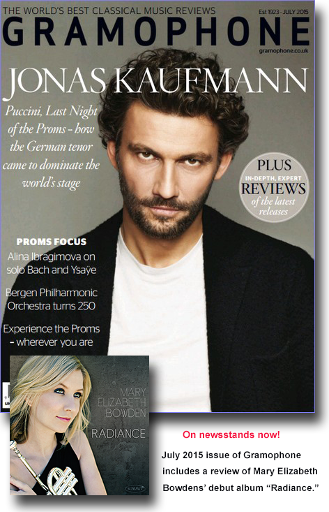 DernierPR's tweet image. On newsstands now! Review of @marybowden's #Classical CD #Radiance by @thewolfgang2 in @GramophoneMag North America.