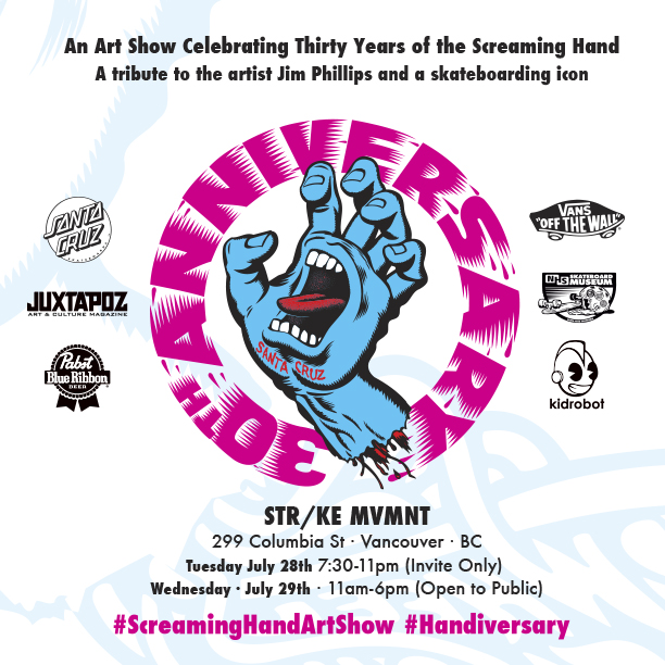 CentreDist's tweet photo. We're so hyped for this! Visit http://t.co/kQlfQWCP6W for details. #ScreamingHandArtShow #YearOfTheHand #JimPhillips http://t.co/3V8Dtk8qA6