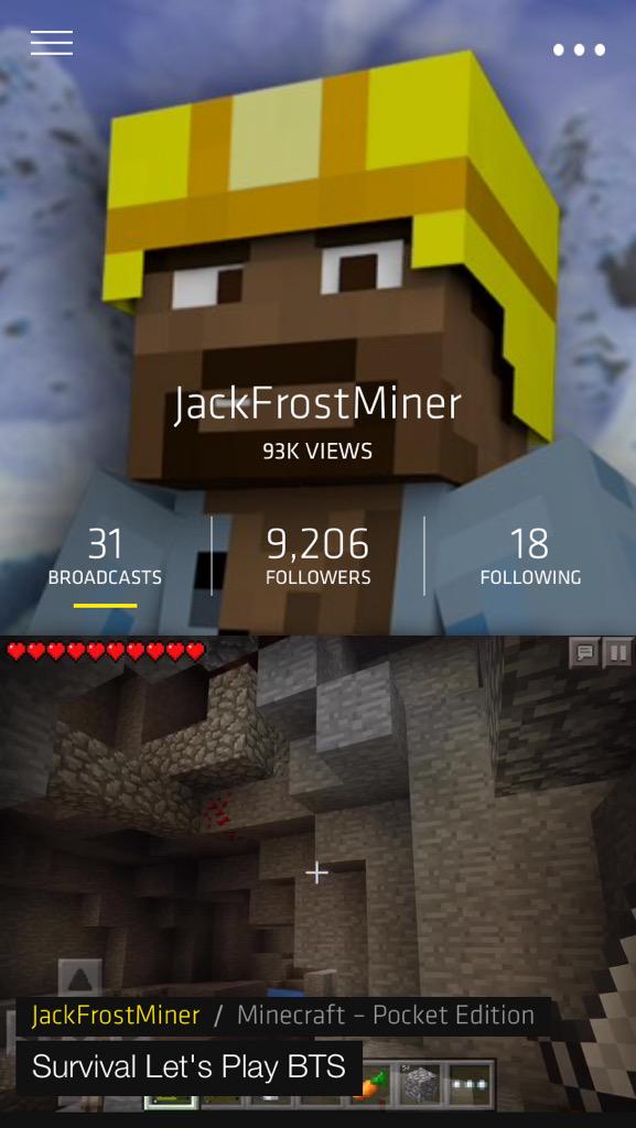 JackFrostMiner's tweet image. Almost at 10k Followers and 100k Views on @mobcrush!