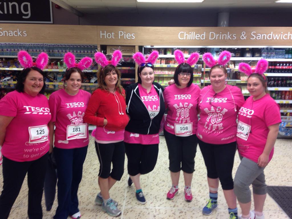 <a href="/TescoWeston/">Tesco Weston-super-M</a> HUGE well done to the team tonight! #RaceForLife