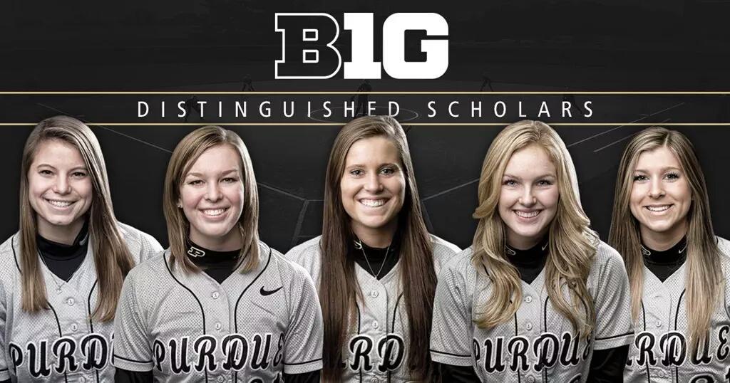 PurdueSoftball's tweet photo. ICYMI: @P_Rizzle9, @lilfetch31, @mcgood11, @akoorsen, @Almondjoy_Alex were named #B1G Distinguished Scholars. #studs http://t.co/8zFkhXh8FF