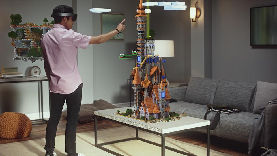 engadget's tweet image. We played 'Minecraft' with Microsoft's HoloLens engt.co/1JPJprC