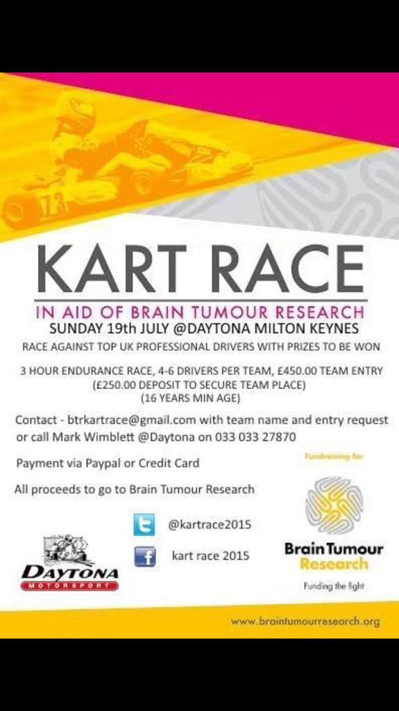 DavidButton73's tweet photo. if you would like to sponsor us please put Team Brain Tumour Research Racing in comments https://t.co/4SqIFJawBZ http://t.co/4olOsIpoBm