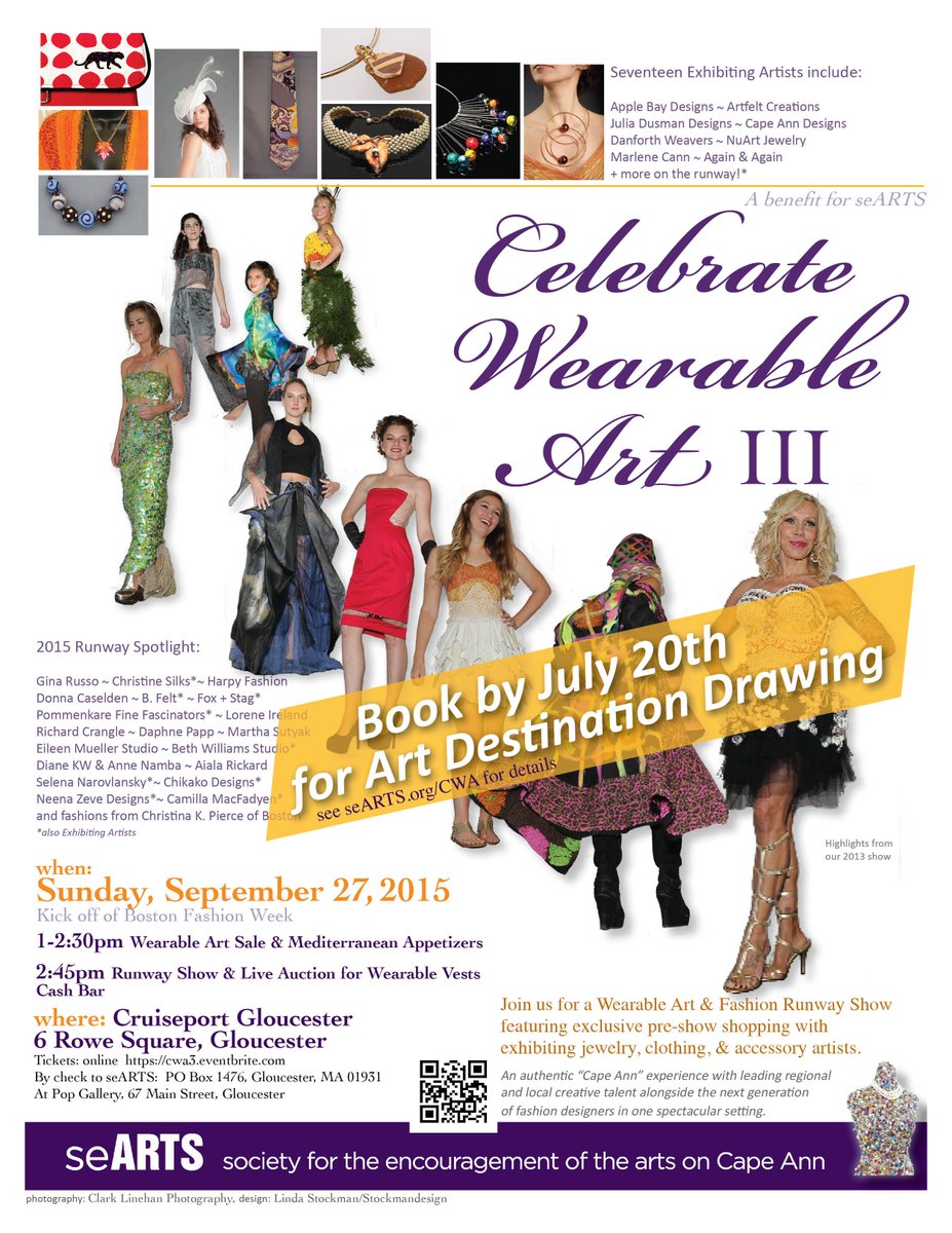 #seARTS welcomes @SusanGKenna to #CWA3 among top #wearable artist on the #northshore.  Shop &amp; enjoy 1ofakind art2wear