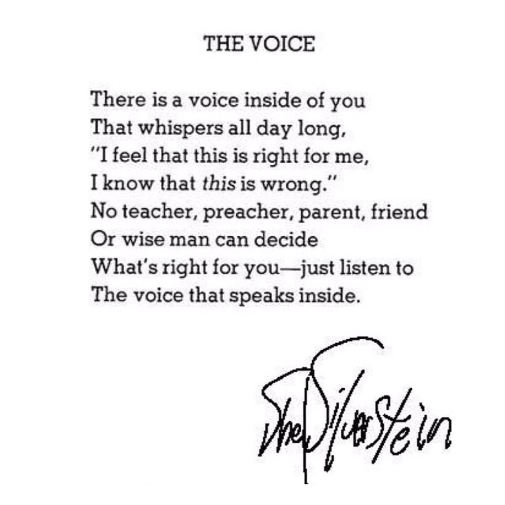 ledisi on Twitter: "The Voice by Shel Silverstein (one of ...