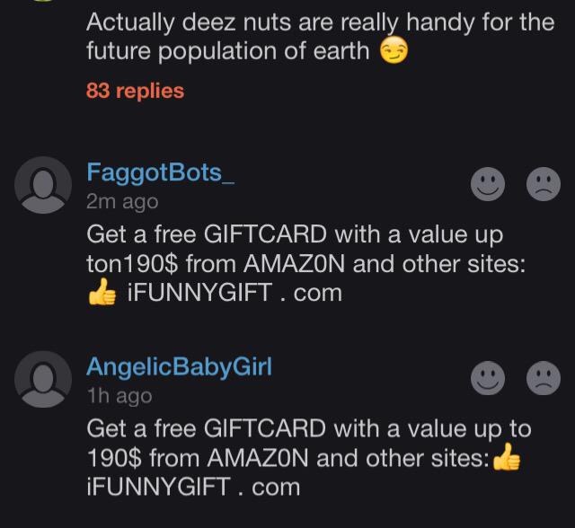 DMCMidwest's tweet photo. @iFunnyChef even the bots don't like themselves http://t.co/fyPVIrhQp9