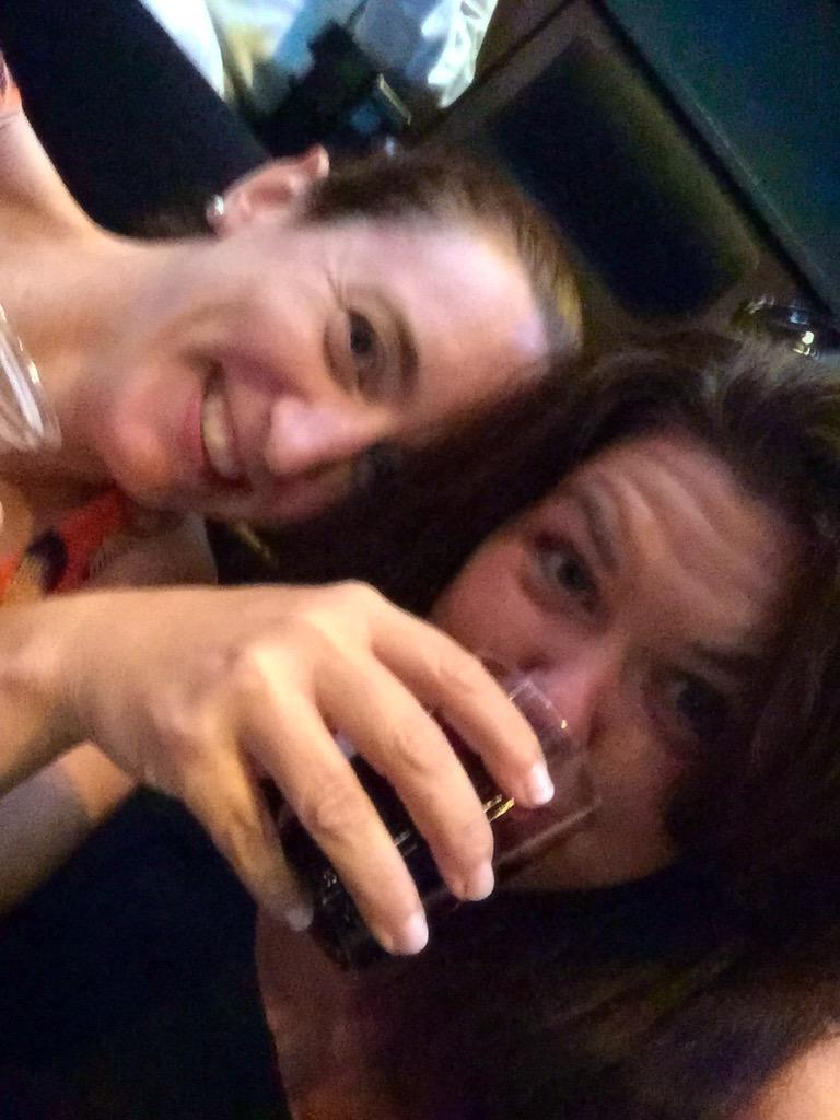 TequilaBecca's tweet photo. What's better than @JurassicPark with your bff? JW with your bff AND wine! @tdarmofal #notmagicmike #GeeksWhoDrink http://t.co/cL9fVMZ0BF