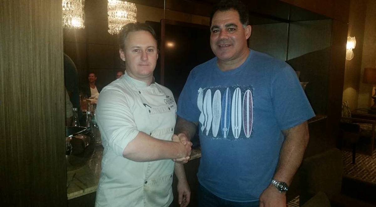 CONGRATS QLD and happy birthday to Mal Meninga! We love this photo with Head Chef on Origin eve 