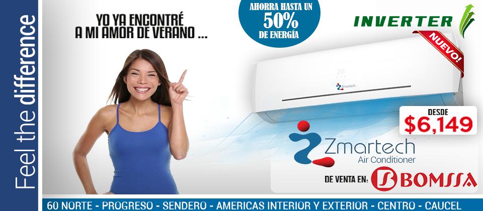 Zmartech's tweet photo. @Zmartech tiene un verano de frescura y ahorro con su Aire Acondicionado Inverter. De venta en @GrupoBomssa http://t.co/VHBHk9KLqu