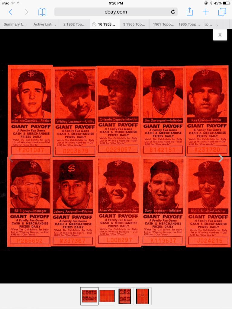 1958 Call Bulletin San Francisco HOF Rookie 
#Auction #ebay #TheHobby #Hobby #Baseball #Rare 
goo.gl/N9mcgP