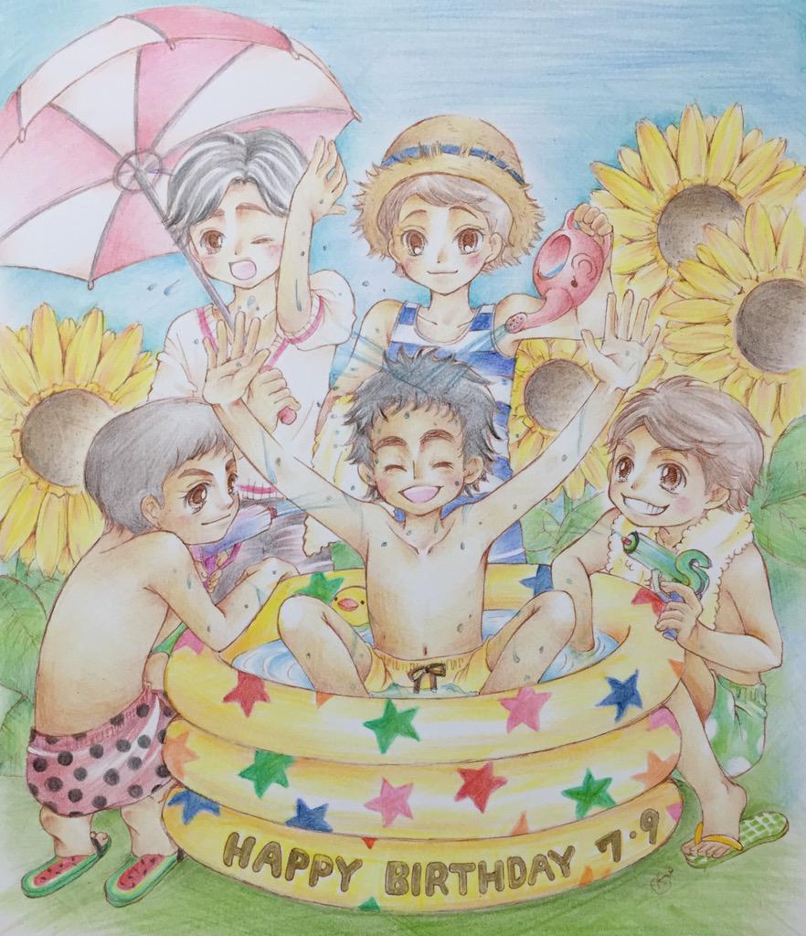 らく 向日葵のようなつよぽん Smap最大の癒し お誕生日おめでとうございます イラスト Smap 草彅剛41回目誕生際 0709 Http T Co Uquh1oinq5