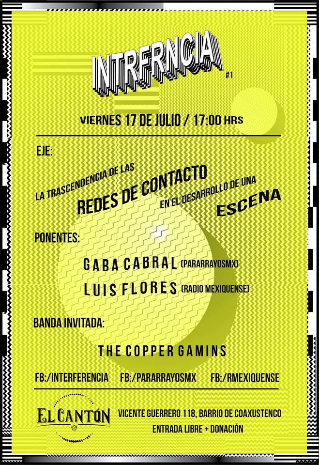 PararrayosMx's tweet photo. #AgendaPararrayos Nos vemos en la primera edición de #INTRFRNCIA el viernes 17 julio en #ElCantón #ConsumaLocal ⚡ http://t.co/kvzGYOWzi7