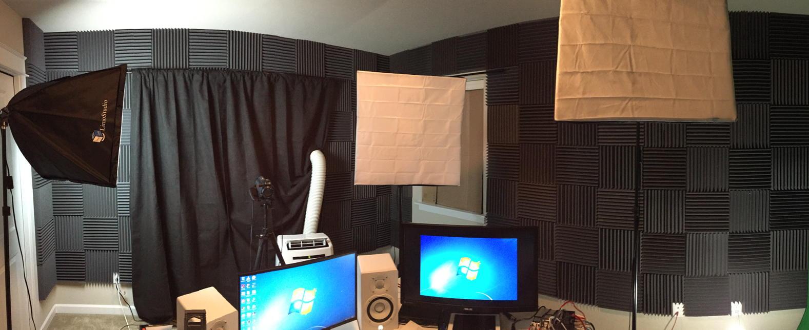 GiantWaffle on Twitter "Mounting the acoustic foam in the studio. http