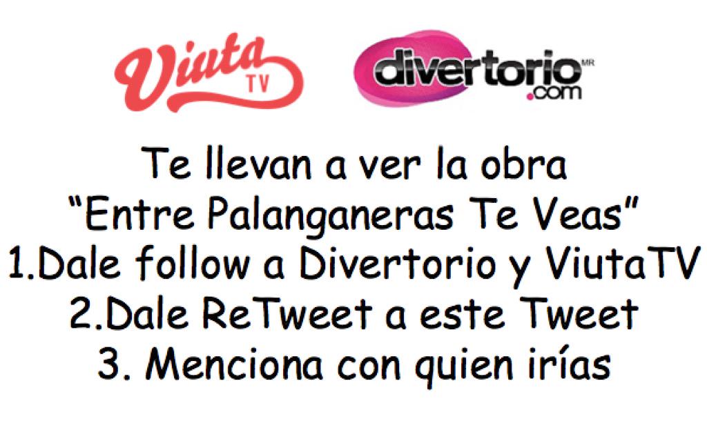 divertorio's tweet photo. ¡Gánate un pase doble! 
#QuieroVerALasPalanganeras
@ViutaTV @divertorio http://t.co/TIBEkGkwAP http://t.co/aync9cI7Xl