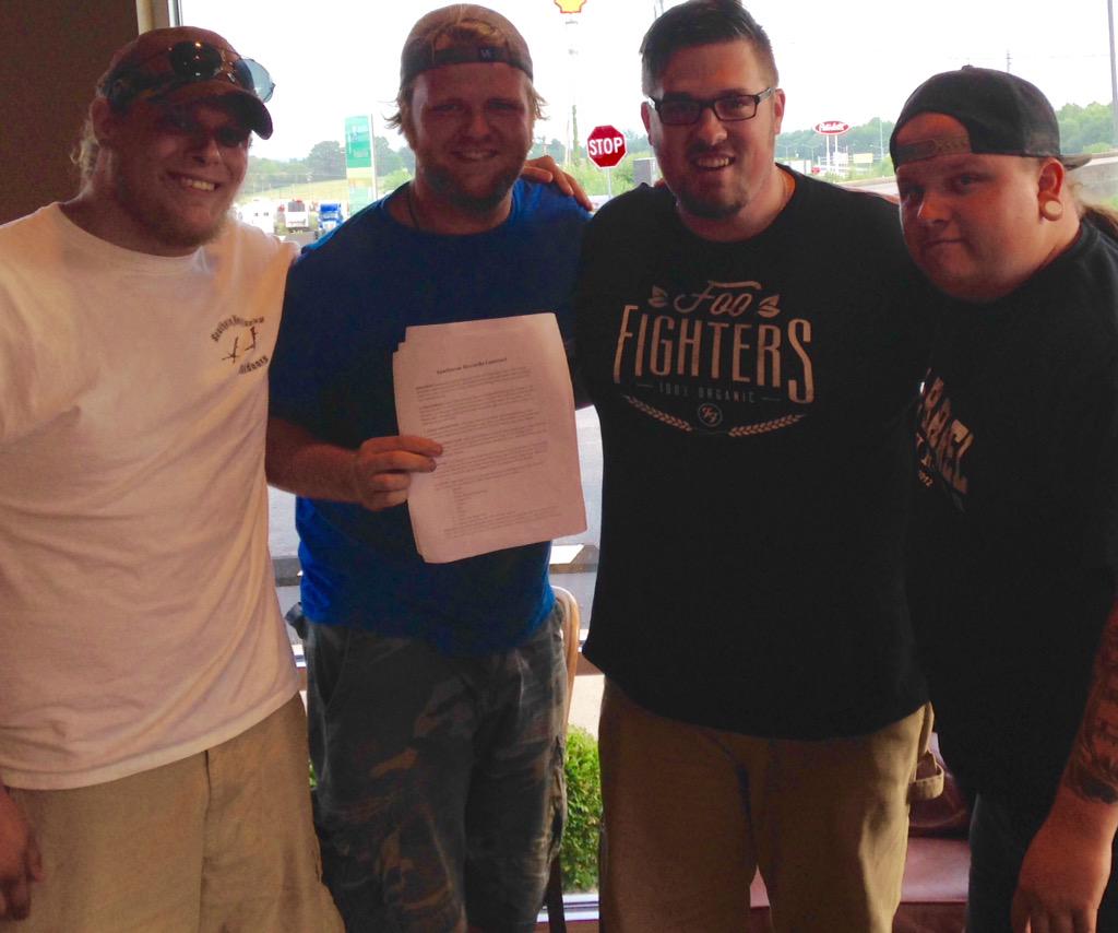 SawhorseRecords's tweet photo. @Otaofficial signed a 2 year deal with us tonight.  Big stuff coming soon.  Here's a pic of the OTA boys with Matt http://t.co/sU3JiiOWq0