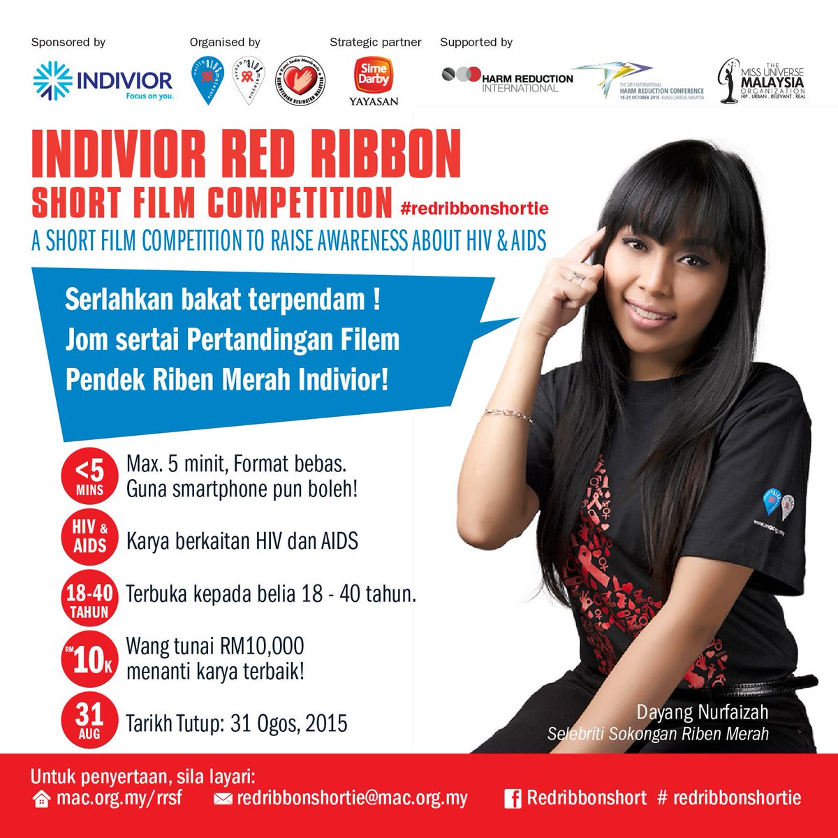 RRYouthClub's tweet photo. Hye Uolss!
Jangan lupa join competition #redribbonshortie 
kalau nak menang RM10,000 senang2
http://t.co/Amaxxk4OVY http://t.co/outrhjWDCn