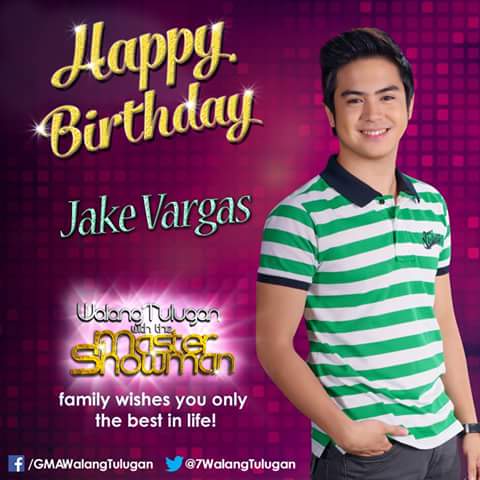 Happy Birthday, Jake Vargas! Your with the Master Showman family wishes you only the best in life! 