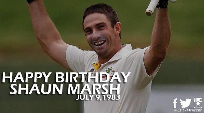 Happy Birthday \Shaun Marsh\. He turns 32 today. 