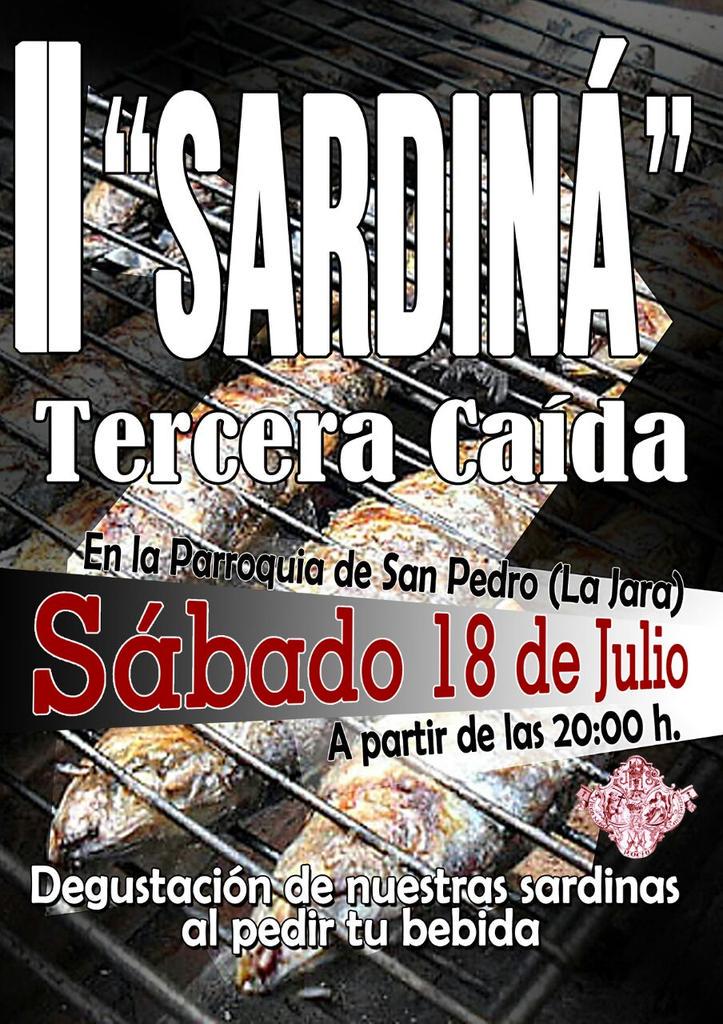 terceracaidasan's tweet photo. El próximo Sábado 18 de Julio a partir de las 20 horas, ven a pasar un gran rato en San Pedro en nuestra II Sardiná http://t.co/jf6rVvPYTh