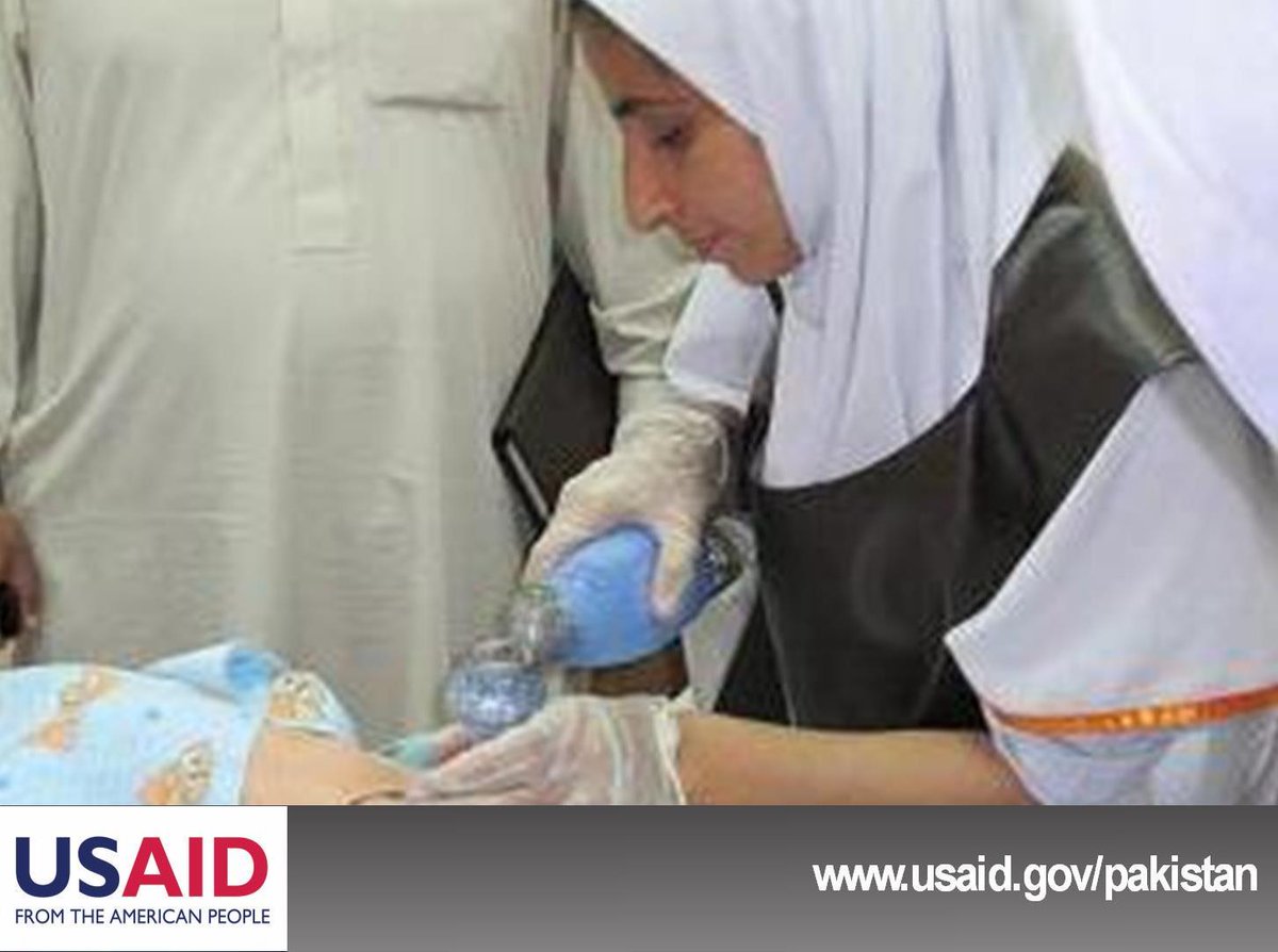USAID Pakistan provided equipment & training 418 #HealthWorkers on “Helping Babies Breathe” to prevent #BirthAsphyxia