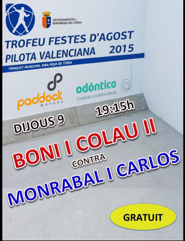 cpriba_roja's tweet photo. Recordeu hui a les 19:15 teniu una cita al trinquet de Riba-Roja! Que no teu conten! @robermoma http://t.co/g7JxfUJcnW