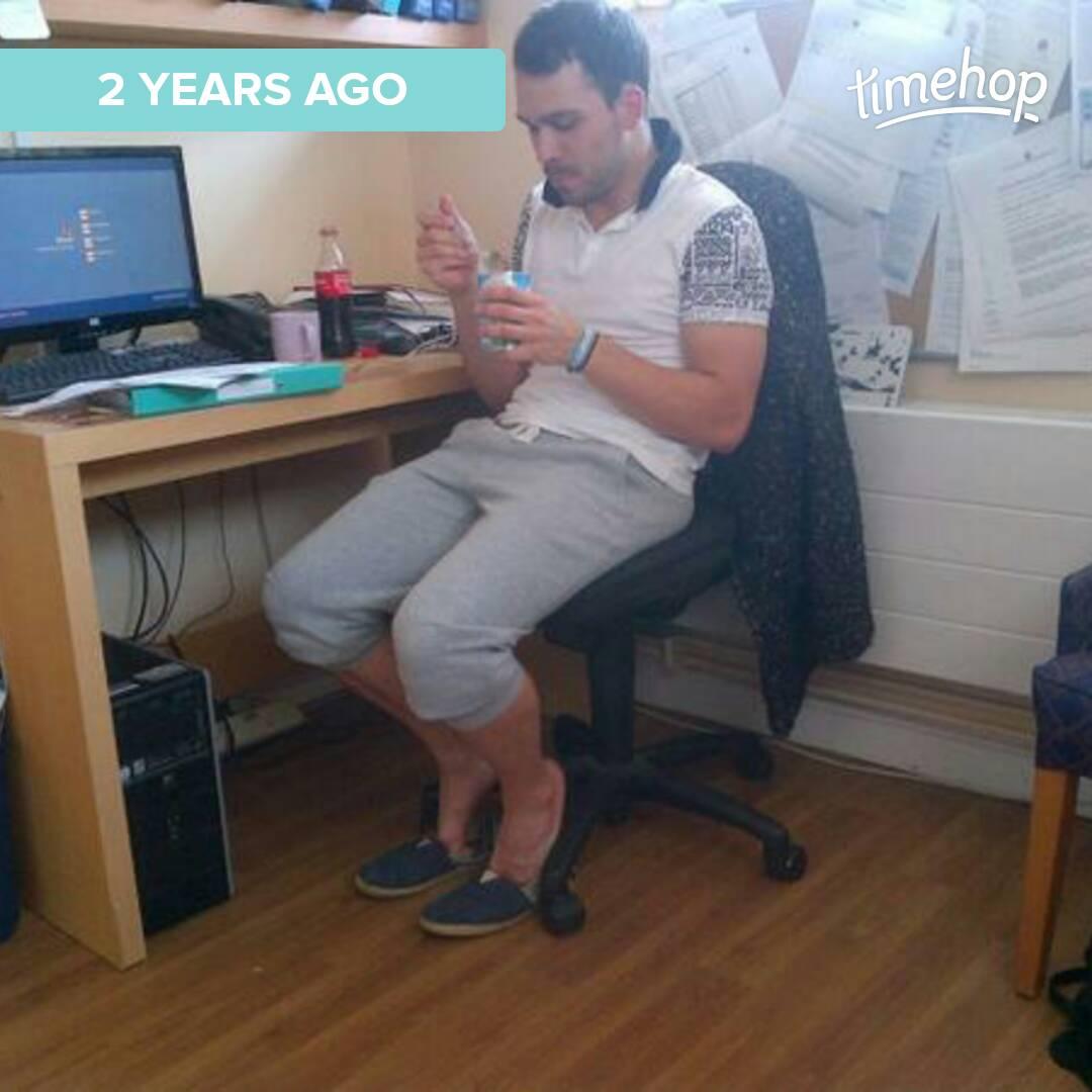 Haffyj's tweet photo. Eating custard out of a can. Proper slumming it @MikelLacey http://t.co/He8770ACBY