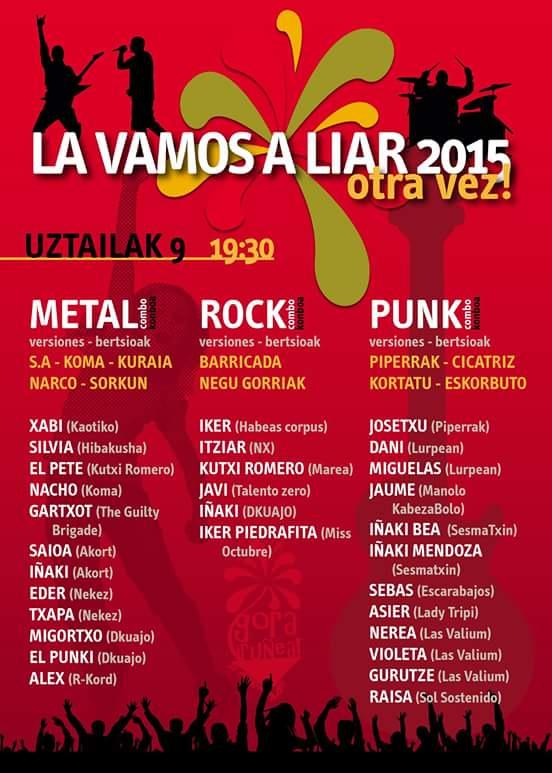 Gaur Saioa, Iñaki eta beste Nafarroko taldeak Sanferminetako Jai Gunean jotzen egongo dira GORA SANFERMIN!!