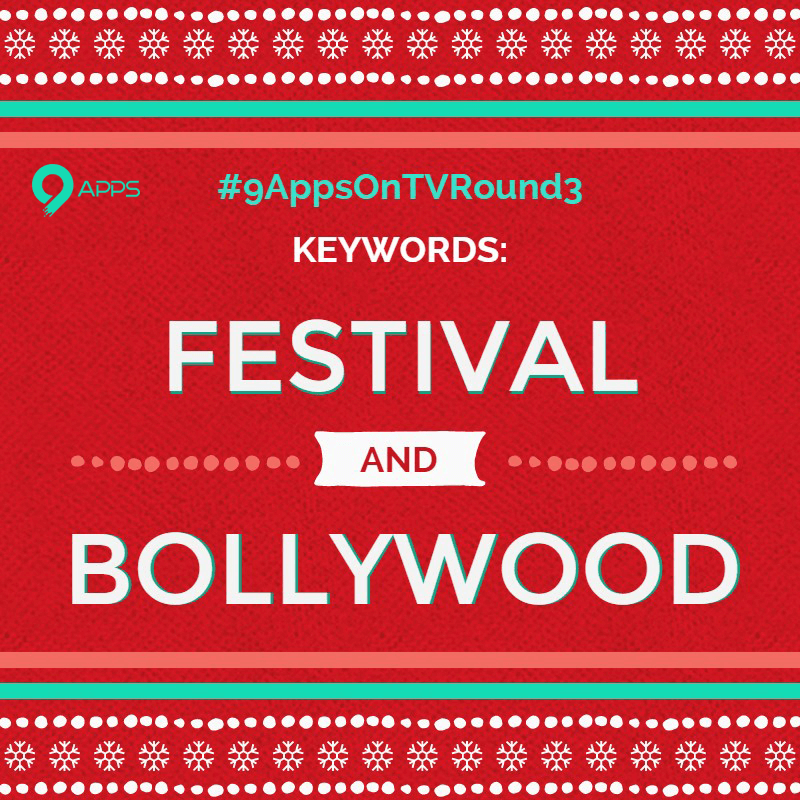 9Appscom's tweet photo. #9AppsOnTVRound3 New keywords today: "Festival" and "Bollywood" Wish you good luck! http://t.co/AZQkacF2az http://t.co/ANl8HPlSPZ
