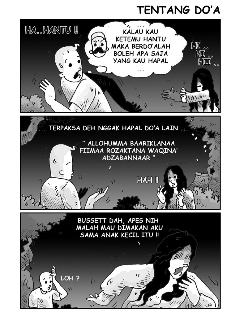 dbkomik's tweet photo. Apa yang kamu lakukan kalo ketemu hantu ? Doa ? Pilih doanya yang bener, ya...Jangan seperti si Ahihi ini  :-) http://t.co/W09alZyLJo