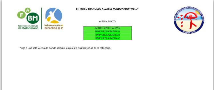 BmpUrciAlmeria's tweet photo. Calendario juvenil masculino  . II Torneo Fco. Álvarez Maldonado "Melli" @CDUrciAlmeria http://t.co/JLVNh4FETY http://t.co/iA9kcTNtq9